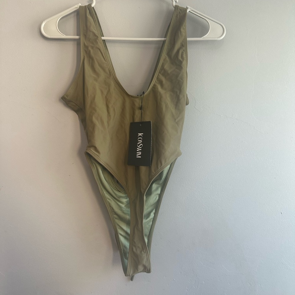 Khaki Tie-Back Bikini - Picture 5 of 7